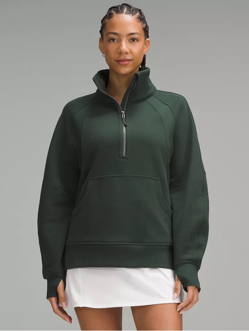 Lululemon | Scuba Oversized Funnel-Neck Half Zip Long Legacy Green | Size M/L